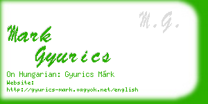 mark gyurics business card